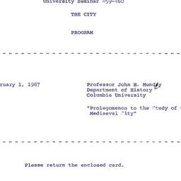 Announcements, 1967-02-01. ...
