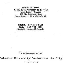 Speaker's paper, 1998-0...