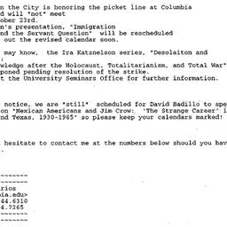 Announcements, 1997-10-22. ...