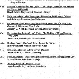 Schedules, The City, semina...