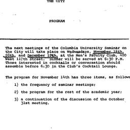 Announcements, 1962-11-14. ...