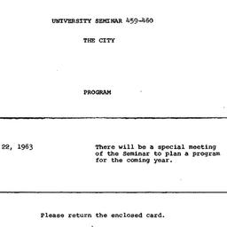 Announcements, 1963-05-22. ...
