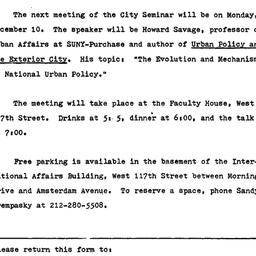 Announcements, 1979-12-10. ...
