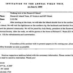 Announcements, 1999-06-08. ...