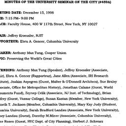 Minutes, 1998-12-15. The Ci...