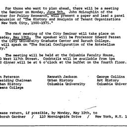 Announcements, 1975-05-13. ...