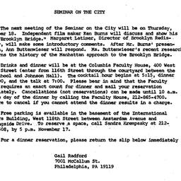 Announcements, 1982-11-18. ...