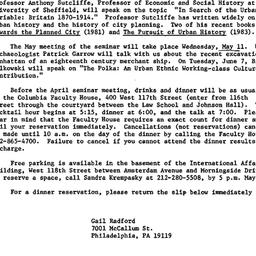 Announcements, 1982-04-11. ...