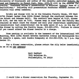 Announcements, 1982-09-16. ...