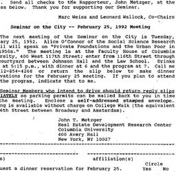 Announcements, 1992-02-25. ...