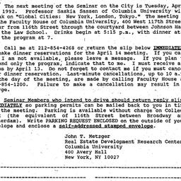 Announcements, 1992-04-14. ...