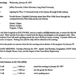 Announcements, 1997-01-14. ...