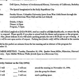 Announcements, 1996-10-31. ...