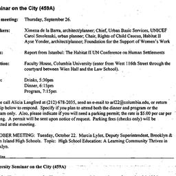 Announcements, 1996-09-06. ...
