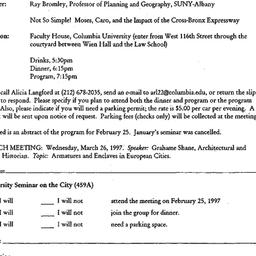 Announcements, 1997-02-10. ...