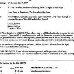 Announcements, 1997-04-23. ...