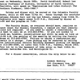 Announcements, 1986-03-26. ...