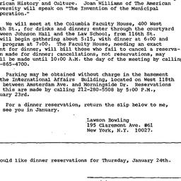 Announcements, 1985-01-24. ...