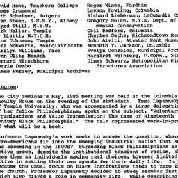 Minutes, 1985-05-16. The Ci...