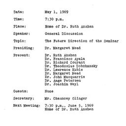 Minutes, 1969-05-01. The Na...