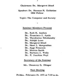 Minutes, 1971-01-08. The Na...