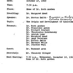 Minutes, 1969-10-17. The Na...