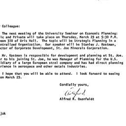 Announcements, 1979-03-13. ...