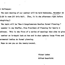 Announcements, 1978-11-22. ...