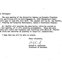 Announcements, 1979-02-02. ...