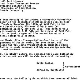 Announcements, 1963-12-03. ...