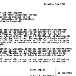 Announcements, 1963-11-15. ...