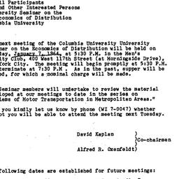 Announcements, 1964-01-02. ...