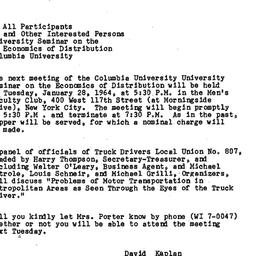 Announcements, 1964-01-21. ...