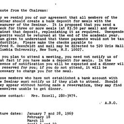 Announcements, 1968-12-03. ...