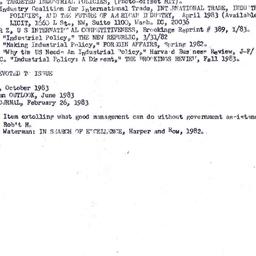 Handouts, 1983-11-01. Econo...
