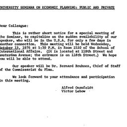 Announcements, 1976-10-05. ...