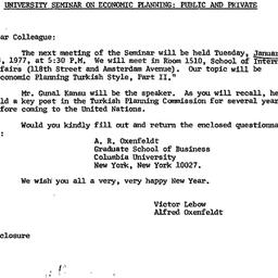 Announcements, 1977-01-06. ...