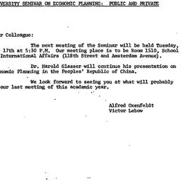 Announcements, 1977-05-06. ...