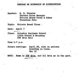 Announcements, 1971-04-07. ...