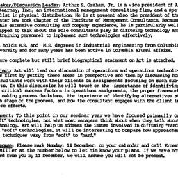 Announcements, 1987-11-20. ...