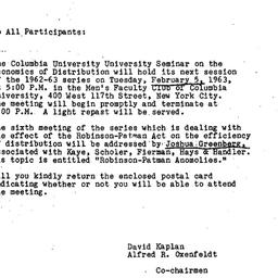 Announcements, 1963-01-25. ...
