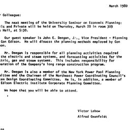Announcements, 1980-03-00. ...