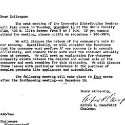 Announcements, 1969-11-10. ...