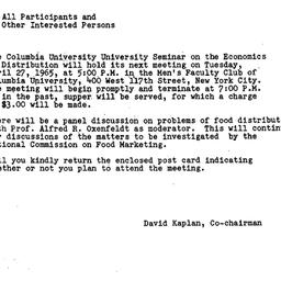 Announcements, 1965-04-15. ...