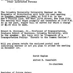 Announcements, 1964-11-20. ...