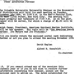 Announcements, 1964-10-30. ...