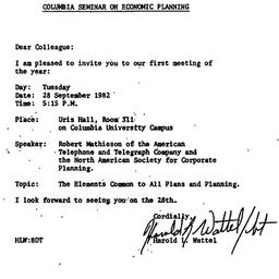 Announcements, 1982-09-28. ...