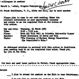 Announcements, 1983-03-14. ...