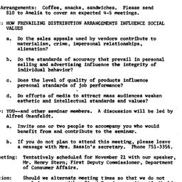 Announcements, 1972-11-02. ...