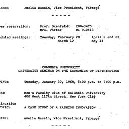 Announcements, 1968-01-30. ...